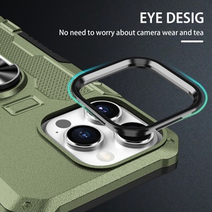 Kickstandพร้อมหมุนแหวนขาตั้งแม่เหล็กกันกระแทกนิ้วมือจับเคสโทรศัพท์สําหรับiPhone 16 15 <span class=keywords><strong>Pro</strong></span> Max Samsung Xiaomi Huawei - Product Image 4