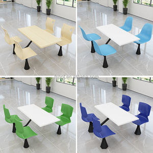 Muebles de restaurante baratos, cafetería escolar, comida rápida, juego de mesa y silla de catering, <span class=keywords><strong>mesas</strong></span> y sillas de comedor del campus - Product Image 5