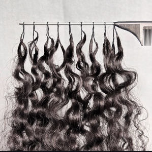 Extensiones de Cabello al por Mayor, Cabello Humano Rizado sin Procesar, 100% Alineado con la Cutícula, Cabello Humano Rizado Camboyano para Crochet, Doble Trama a Máquina, 100g - Product Image 4