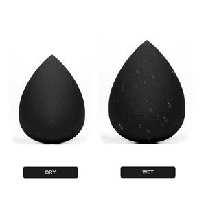 Éponge de maquillage de haute qualité, noire, durable, en forme de goutte d'eau, naturelle, personnalisée, sans latex - Product Image 1