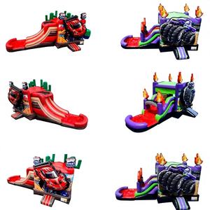 Château gonflable combiné 3D en PVC personnalisé pour la course, château gonflable commercial géant aux États-Unis, château gonflable à obstacles, château gonflable - Product Image 1