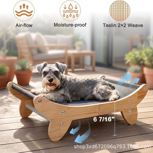 Wooden <b>cat</b> lounge chair, large <b>cat</b> bed, <b>cat</b> bed, all-in-one anti-<b>cat</b> scratch sofa, <b>plush</b> <b>cat</b> sofa - Product Image 2
