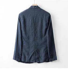 Nuova vendita calda giacca da <span class=keywords><strong>uomo</strong></span> giacca giacca da <span class=keywords><strong>uomo</strong></span> di <span class=keywords><strong>lino</strong></span> 100% Casual blazer allentato con un solo bottone taglie forti giacca da <span class=keywords><strong>uomo</strong></span> - Product Image 5