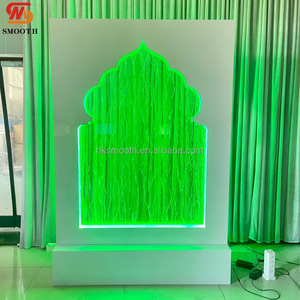 SMOOTH 7ft LED RGB Flowing Water Arch Freestanding Wedding Welcome <b>Backdrop</b> Board Water Ripple Welcome Sign - Product Image 4