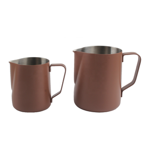 Gobelet mousseur à lait multicolore, pichet mousseur à lait en acier inoxydable 350ml/600ml - Product Image 1