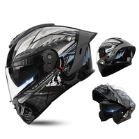 Casque de moto modulaire à coque en ABS léger, coupe-vent et respirant, pour les hommes en voyage et en déplacement