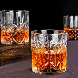 Set di Whisky in tazza di vetro di spirito di whisky di cristallo vecchio stile all'ingrosso