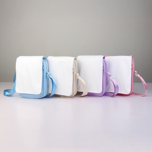 Sac bandoulière mini vintage beige uni unisexe, petit sac à rabat détachable, imprimé par transfert thermique de lettres, cadeau DIY - Product Image 4