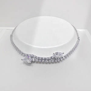 กำไลข้อมือเทนนิสแฟชั่นหรูหราเงินแท้ 925 ประดับเพชรทรงเรขาคณิตน่ารักสำหรับผู้หญิงและเด็ก ของขวัญฤดูร้อน - Product Image 2