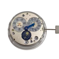 Montre mécanique automatique de précision à quatre aiguilles avec phases de lune, calendrier multifonction, boîtier métallique, bracelet en acrylique et tourbillon