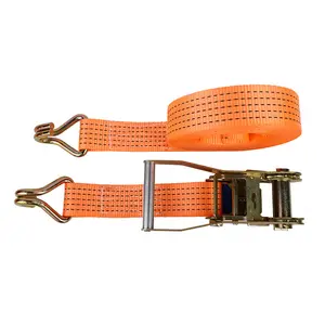 1 ", 1.5", 2 ", 3" Heavy Duty Webbing Polyester Cargo Sjorriem Met Ratelriem Riem Riem Vastbinden Ratel