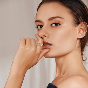 Bagues de luxe série fleur animale en acier inoxydable plaqué or rose avec bijoux Moissanite pour femmes fête d'anniversaire de mariage - Product Image 3