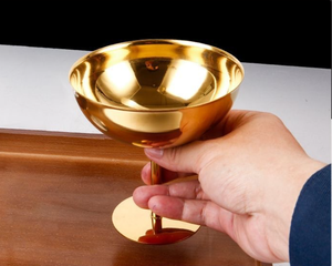 Ciotola per gelato a forma di calice in acciaio inossidabile con gambo | Tazza da Dessert di fascia alta color metallo per Café e feste - Product Image 4