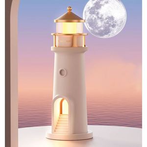 Modern LED Night <b>Light</b> Speaker Projection Touch Control Battery Operated Warm White Dimmable ABS Kids Bedroom Living Room Home - Product Image 1