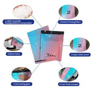 Gradient Full Color Printing Custom logo Courier Bag Waterproof Ldpe Gradient Shipping Express Mailer Bag for Garment - Product Image 6