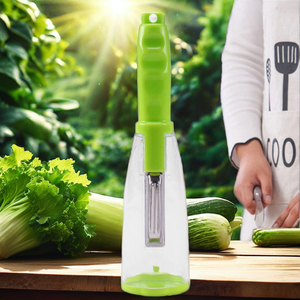 Pelador y rebanador de frutas multiusos de acero inoxidable, herramientas metálicas para cortar melón, almacenamiento doméstico, servicio mayorista con plástico PP - Product Image 4