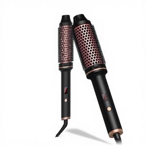 مشط تصفيف الشعر الساخن المصنوع من السيراميك والتورمالين الأكثر مبيعًا عبر الحدود، مكواة فرد وتجعيد الشعر مع تعديل متعدد المراحل لدرجة الحرارة - Product Image 1