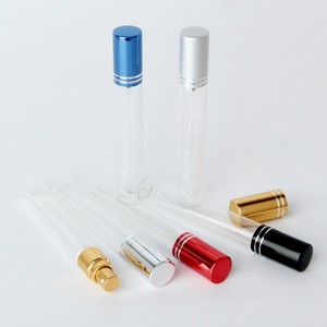 Portable 15ml Cylinder Shape Empty Luxury <b>Perfume</b> Packaging <b>Bottle</b> Wholesale Transparent Empty Pump Glass <b>Perfume</b> Spray <b>Bottle</b> - Product Image 3