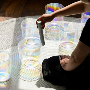 SUCCESS Alchemy - Juego de Cuencos de Cristal Coloridos, Cuenco de Cristal Transparente, Cuencos de Cuarzo Cristal para Yoga y Meditación - Product Image 4