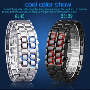 Reloj de pulsera de aleación para hombre digital LED binario de segunda generación electrónico impermeable para deportes de niño - Product Image 4