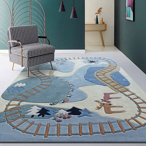 Tappeto <span class=keywords><strong>in</strong></span> <span class=keywords><strong>Lana</strong></span> Felpata Fatto <span class=keywords><strong>a</strong></span> <span class=keywords><strong>Mano</strong></span>, Antiscivolo, Larghezza 4m, Pelo Spesso 13mm, per Hall di Hotel, Soggiorno, Camera da Letto - Product Image 2