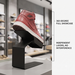 Modernes, maßgeschneidertes, umweltfreundliches, rostfreies, wasserbeständiges, galvanisiertes Wand- oder freistehendes Sneaker-<span class=keywords><strong>Display</strong></span>-Regal 1 - Product Image 4