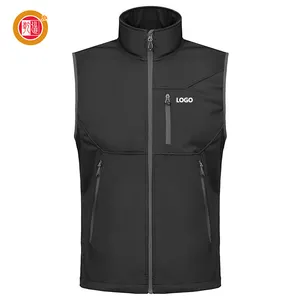 Wholesale Custom Body Warm Waterproof Plus Size Softshell Vest Jackets Mens Golf Vests Waistcoats