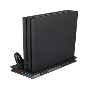 Soporte de carga ultradelgado para PS4PRO, ventilador de refrigeración Dual USB, disipador de calor para carga