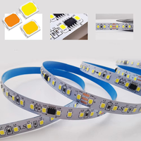 Bande LED à eau courante bicolore 2700K-6500K SPI 576LEDs/m, adressable, CCT COB, guirlandes lumineuses, télécommande, WS2811 IC DC24V