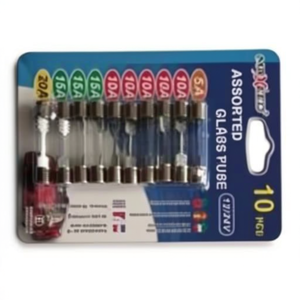 ฟิวส์หลอดแก้วสังกะสี 6x30 มม- 10 ชิ้น ป้องกันไฟฟ้าในรถยนต์ - Product Image 1