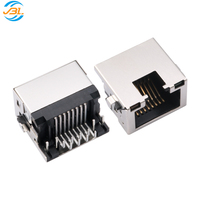 Connecteur RJ45 à montage en surface, 1 port, 10 broches, pour carte PCB LED, connecteur Ethernet femelle blindé SMD 8 broches, 125 V CA, 1,5 A