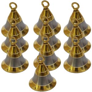 PARIJAT Handicraft Vintage Style Brass <b>Bell</b> Decor Set Lot 10 <b>Bells</b> Elephant Cow <b>Small</b> <b>Bell</b> for Garden Ornament (Craft-<b>Bell</b>-03) - Product Image 5