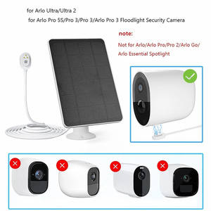 360 °   Draaibaar waterdicht zonnepaneel 4W 5V met 3-pins connector voor Arlo Pro 4/Ultra 2/Pro 3/Ultra/Pro5S videodeurbelcamera - Product Image 2