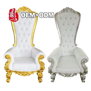 OEM ODM ha personalizzato la nuova coperta del filato del partito <span class=keywords><strong>della</strong></span> sedia del trono <span class=keywords><strong>della</strong></span> <span class=keywords><strong>regina</strong></span> del salone di alta qualità sofà dell'hotel di nozze - Product Image 3