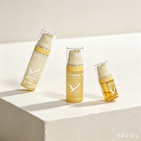 Bouteilles à pompe sans air en plastique personnalisables avec logo, vides, 5 ml, 10 ml, 15 ml, en PP, pour crème pour le visage, nettoyant, cosmétiques, lotions