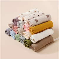 Wholesale Soft Washcloths Muslin Burp Cloths 100% Cotton 6 Layers Muslin Burp Cloths Towels Baby Muslin Washcloth