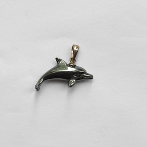 Colgante de Delfín de Plata 925 con Hematita - Product Image 1