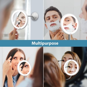 Hot Selling Anti Fog Wall Mounted Makeup <b>Mirror</b> Shower <b>Mirror</b> for Shaving 10x Magnifying <b>Mirror</b> With <b>Light</b> - Product Image 5