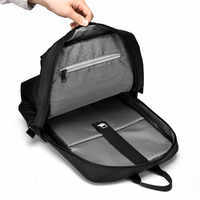 Sac à dos fin pour ordinateur portable, grande capacité, résistant à l'eau, pour bureau et voyage, personnalisable avec logo