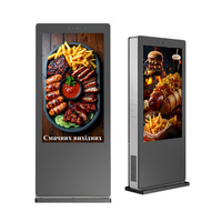 Afficheur numérique double face extérieur haute luminosité 49 pouces, signalétique publicitaire, moniteur tactile LCD étanche IP65, centre commercial