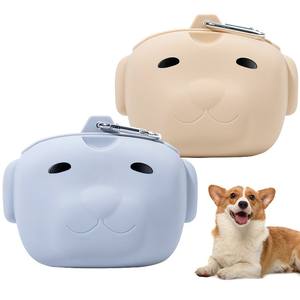 Hot selling silicone <b>dog</b> snacks bisphenol a free walking portable <b>dog</b> snack bag with clip puppy snack bag - Product Image 1