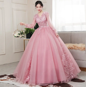 Caisha vestido <span class=keywords><strong>de</strong></span> boda estudiante arte prueba vestido etapa solo tutú falda Reunión Anual anfitrión vestido <span class=keywords><strong>de</strong></span> noche traje largo femenino - Product Image 4