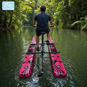 Vélo aquatique SUP à plancher plat 1 place, cadre en aluminium avec coussin d'air avant, faible résistance pour parc aquatique, rangement facile, de Chine Lumark - Product Image 1