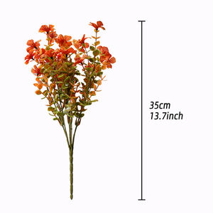 Hierba verde artificial eucalipto Rosa Gypsophila Calla flores de lirio para boda y decoración del hogar para la decoración de la Mesa de la sala de estar - Product Image 5