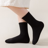 Chaussettes mi-hautes pour enfants, printemps-automne, sport, garçons, étudiants, semelles noires, blanches, chaussettes scolair