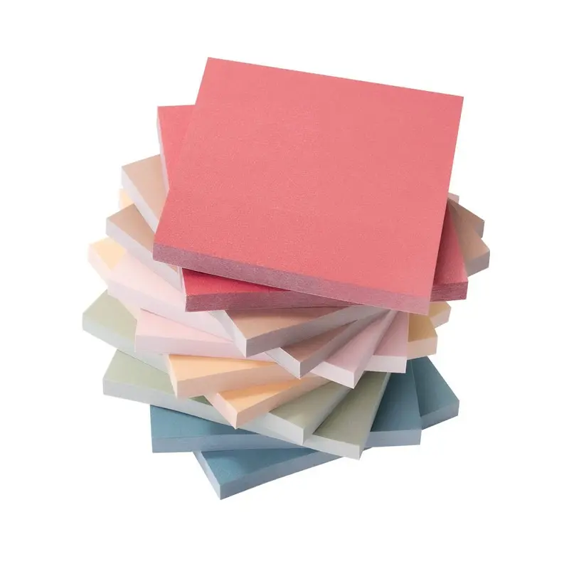 Vintage printing 6-color Sticky notes 75*75MM solid color high-adhesive Sticky notes