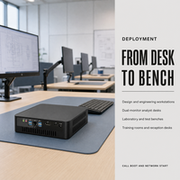 Sharerdp Harga Terjangkau Portabel Core I3 Generasi ke-10 10110U SSD 256GB 8GB LAN WiFi 6E Tiga Layar 4K Mini PC Casing Komputer Desktop