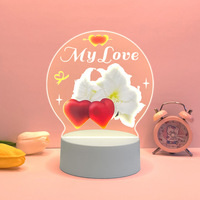 Op maat gemaakte Valentijnsdag cadeau verjaardag voor vrouwen baby bruiloft aandenkens bruidsmeisje gast kinderen 3D UV print nachtlampje