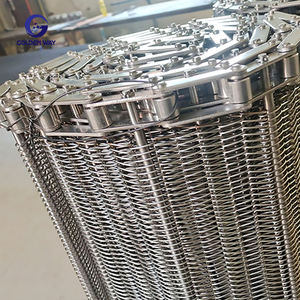 Sabuk konveyor Spiral rantai baja tahan karat/1m 1.2m sabuk jaring konveyor kawat tenun keseimbangan logam lebar - Product Image 3