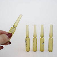 Vente en gros d'usine, ampoules en verre ambré transparent de 1 ml, 2 ml, 3 ml, 5 ml, 10 ml, ampoules vides pour injection pharmaceutique, flacon avec logo personnalisé